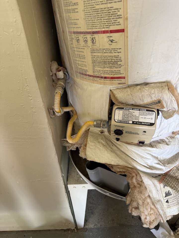 Gas Line Repair old line